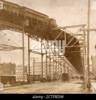 Hochbahn, 8th. ave. Und 110th. Street, New York City, U. S. A., New York (Bundesstaat), New York (N.Y.), New York, Eighth Avenue (New York, N.Y.) Stockfoto