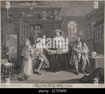 Heirat A-La-Mode (Platte III) die Szene mit dem Quack, Standbild, Drucke, 1745, Hogarth, William, 1697-1764 Stockfoto