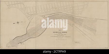 Karte von Wilmington Harbor, Kalifornien , Kartographie, Karten, 1894, Benyaurd, W. H. H. (William Henry Harrison), 1841-1900, Easton, L. C., Norris Peters Co Stockfoto