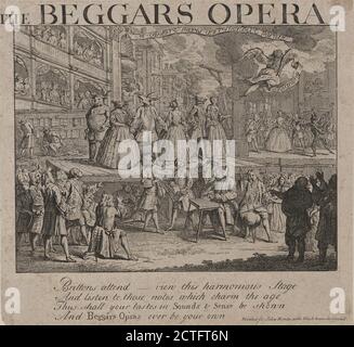 The Beggar's Opera' Burlesqued, Standbild, Drucke, 1728, Hogarth, William, 1697-1764 Stockfoto