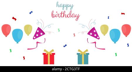 Illustration Vektor Design von Happy Birthday Greetings Stock Vektor