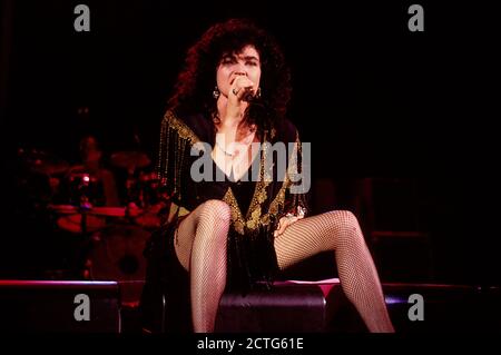 Alannah Myles leben im Town & Country Club. London, 10. Juni 1990 – weltweite Nutzung Stockfoto