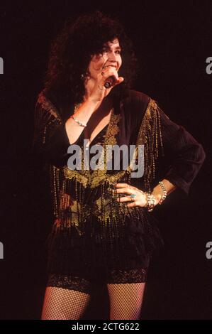 Alannah Myles leben im Town & Country Club. London, 10. Juni 1990 – weltweite Nutzung Stockfoto