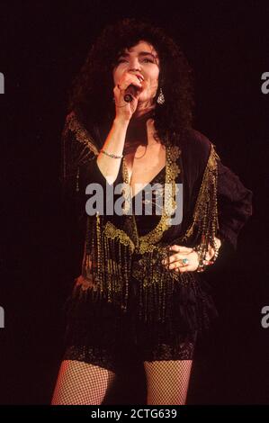 Alannah Myles leben im Town & Country Club. London, 10. Juni 1990 – weltweite Nutzung Stockfoto