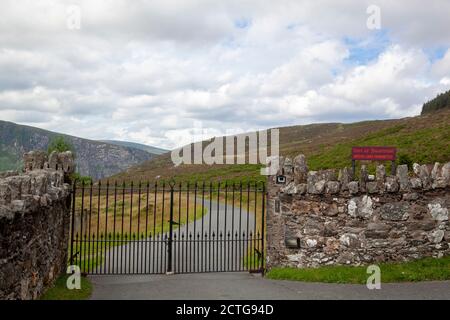 Eingangstor zu einem Haus im Wicklow Mountains National Park In Irland Stockfoto