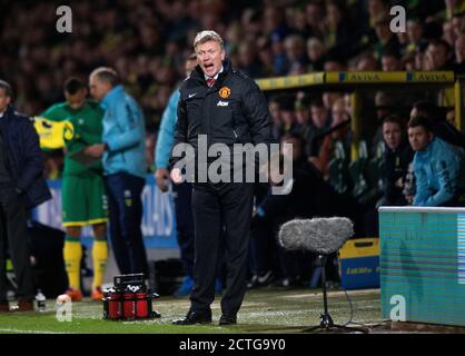 DAVID MOYES NORWICH CITY V MANCHESTER UTD PREMIER LEAGUE - CARROW ROAD Copyright Picture : © Mark Pain / Alamy Stockfoto