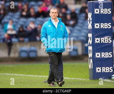 STUART LANCASTER SCHOTTLAND GEGEN ENGLAND - SECHS NATIONEN MEISTERSCHAFT MURRAYFIELD BILD : © MARK PAIN / ALAMY Stockfoto