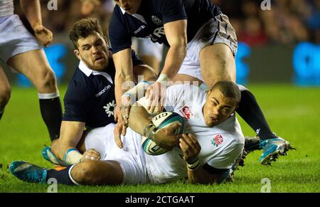 LUTHER BURRELL SCHOTTLAND / ENGLAND, SECHS NATIONEN MEISTERSCHAFT, MURRAYFIELD. Copyright Bild : Mark Pain / Alamy Stockfoto