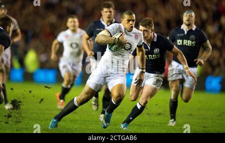 LUTHER BURRELL SCHOTTLAND / ENGLAND, SECHS NATIONEN MEISTERSCHAFT, MURRAYFIELD. Bild : © Mark Pain / Alamy 08/2/2014 Stockfoto