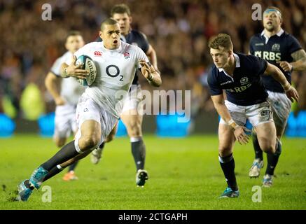 LUTHER BURRELL SCHOTTLAND gegen ENGLAND SECHS NATIONEN MEISTERSCHAFT - MURRAYFIELD Copyright Bild : Mark Pain / Alamy 08/2/2014 Stockfoto