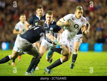 LUTHER BURRELL. SCHOTTLAND gegen ENGLAND SECHS NATIONEN - MURRAYFIELD Bildquelle :© Mark Pain / ALAMY Stockfoto