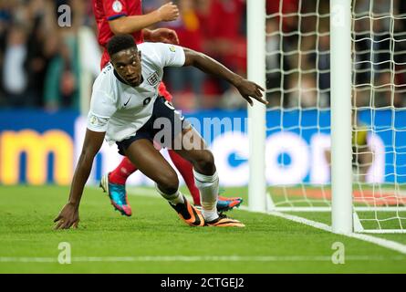 DANNY WELBECK PARTITUREN FÜR ENGLAND gegen MOLDAWIEN Copyright Bild : © Mark Pain / ALAMY BILDNACHWEIS : © MARK PAIN / ALAMY STOCK Stockfoto