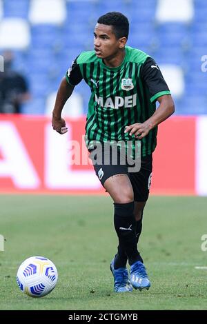 Reggio Emilia, Italien. September 2020. Rogerio von Sasssuolo Calcio während der Serie EIN Spiel zwischen Sassuolo und Cagliari im Mapei Stadium, Reggio Emilia, Italien am 20. September 2020. Foto von Giuseppe Maffia. Kredit: UK Sports Pics Ltd/Alamy Live Nachrichten Stockfoto