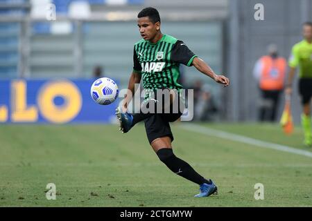 Reggio Emilia, Italien. September 2020. Rogerio von Sasssuolo Calcio während der Serie EIN Spiel zwischen Sassuolo und Cagliari im Mapei Stadium, Reggio Emilia, Italien am 20. September 2020. Foto von Giuseppe Maffia. Kredit: UK Sports Pics Ltd/Alamy Live Nachrichten Stockfoto