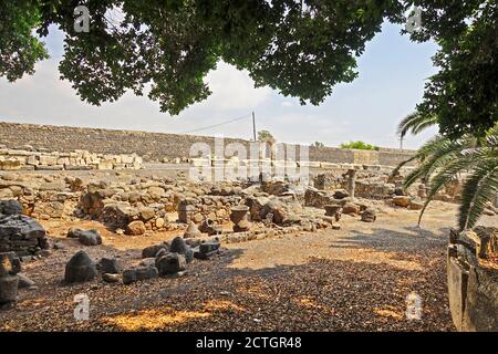 Israel, See von Galiläa, die Ruinen des Fischerdorfes von Kapernaum Stockfoto