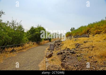 Israel, See von Galiläa, die Ruinen des Fischerdorfes von Kapernaum Stockfoto