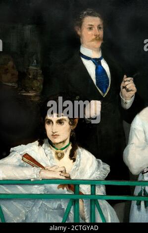 Edouard Manet 1832-1883. Der Balkon. 1868-1869. Öl auf Leinwand cm 170 x 125. Detail. Stockfoto