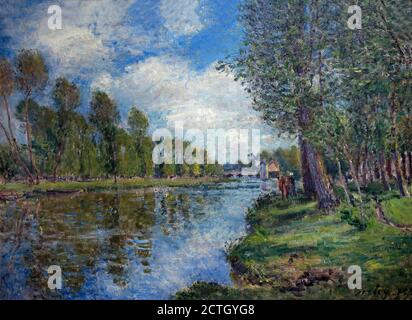 Alfred Sisley 1839-1899. Die Ufer des Loing. 1885. Öl auf Leinwand cm 55,1 x 73,3. Stockfoto