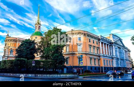 Die Mikhailovsky (St. Michael's) Schloss auch bekannt als Engineer Castle in St.Petersburg, Russland. Stockfoto