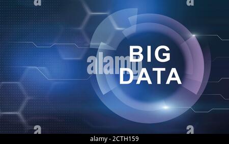 Abstrakte Illustration Mit Big Data Schriftzug Über Futuristischem Style Hintergrund Stockfoto