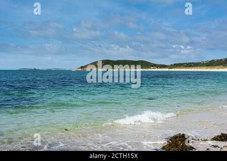 Higher Town Bay auf St. Martin's auf den Isles of Scilly Stockfoto