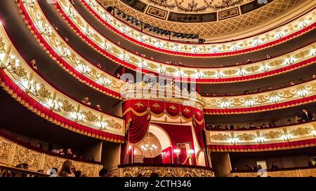 Das Alexandrinsky Theater oder das Theater der russischen Staatlichen Puschkin Akademie. St. Petersburg, Russland Stockfoto