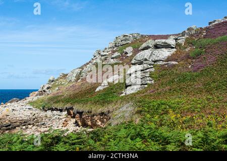 Bread & Cheese Cove und St Martin's Head, St Martin's, Isles of Scilly Stockfoto