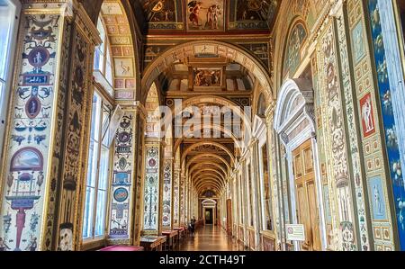 Das Innere der Staatlichen Eremitage, ein Museum für Kunst und Kultur in Sankt Petersburg, Russland. Stockfoto