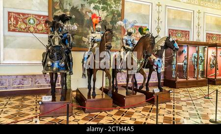 Der Rittersaal in der Eremitage, ein Museum für Kunst und Kultur in Sankt Petersburg, Russland. Stockfoto