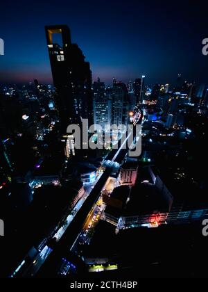 Bangkok City Blick von hohen Abend Blick auf Siam Stockfoto