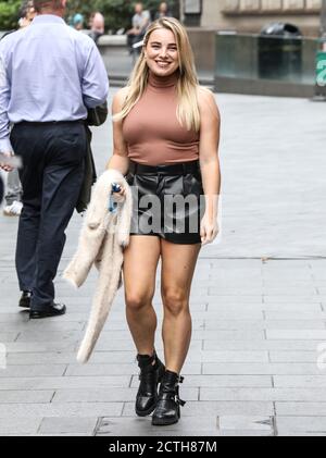 London, Großbritannien. September 2020. Sian Welby verlässt die Global Radio Studios in London. Kredit: SOPA Images Limited/Alamy Live Nachrichten Stockfoto