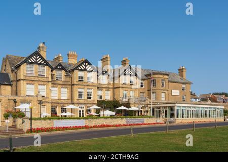 Außenansicht des Wentworth Hotel am Crag Path. Aldeburgh, Suffolk. VEREINIGTES KÖNIGREICH Stockfoto