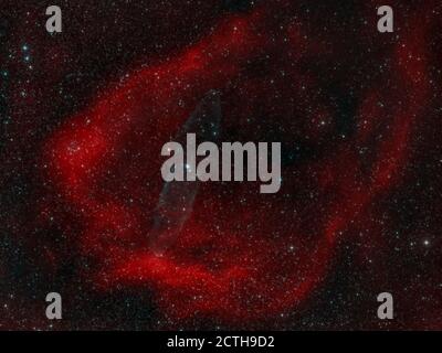 Die fliegende Fledermaus und Tintenfische Nebel - SH2-129 & OU4 Stockfoto