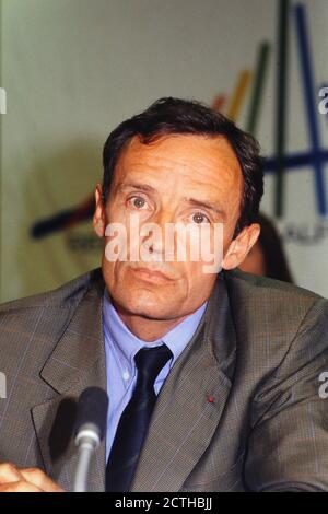 Porträt von Jean-Claude Killy, Charbonnières-les-Bains, Frankreich Stockfoto