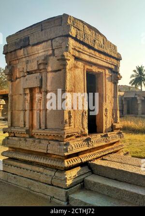 Achyuta Raya Temple Ruinen, Hampi, Karnataka, Indien. Alte, heilige archäologische Stätte in Hampi, Indien Stockfoto