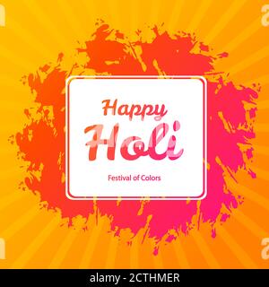 Frohes holi. Frühlingsfest der Farbe. Indischer Urlaub. Stock Vektor