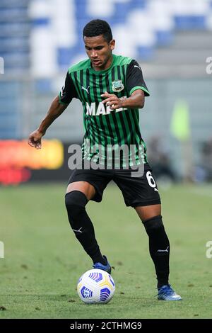 Reggio Emilia, Italien. September 2020. Rogerio von Sassuolo Calcio während der Serie EIN Spiel zwischen Sassuolo und Cagliari im Mapei Stadium, Reggio Emilia, Italien am 20. September 2020. Foto von Giuseppe Maffia. Kredit: UK Sports Pics Ltd/Alamy Live Nachrichten Stockfoto