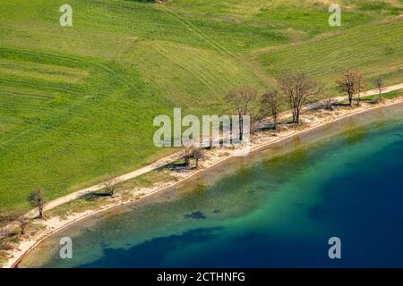 Bohinj See Küste von Vogar Gipfel Stockfoto