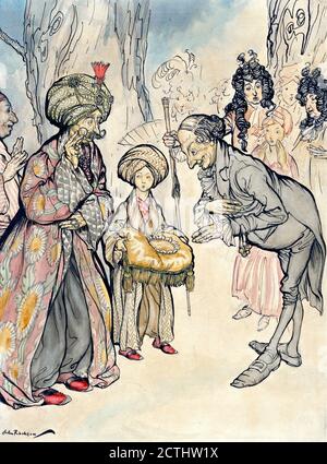 Arthur Rackham (1867-1939). Erste Skizze für eine Illustration in Peter Pan, 1906 Stockfoto