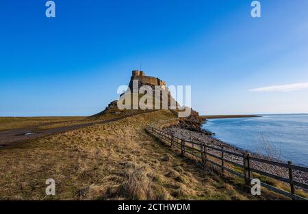 Lindisfarne Castle, Heilige Insel von Lindisfarne, Northumbria, England Stockfoto