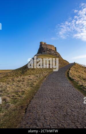 Lindisfarne Castle, Heilige Insel von Lindisfarne, Northumbria, England Stockfoto