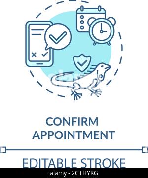 Symbol für Terminkonzept bestätigen Stock Vektor