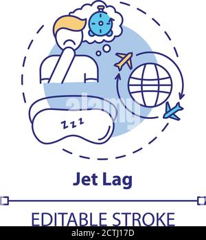 Jet lag Concept-Symbol Stock Vektor