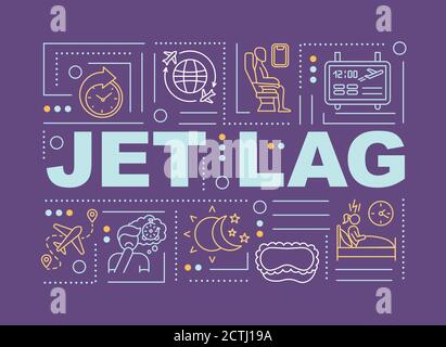 Jet lag Wort Konzepte Banner Stock Vektor