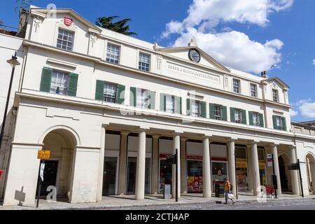 Essex und Suffolk Fire Office, ein denkmalgeschütztes Gebäude an der High Street, Colchester, Essex, Großbritannien. Stockfoto