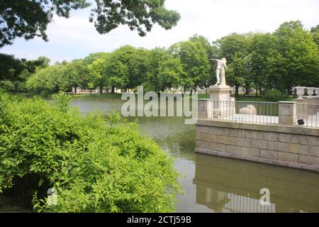 Palast auf der Insel in Lazienki Park und Gärten, Warschau, Polen Stockfoto