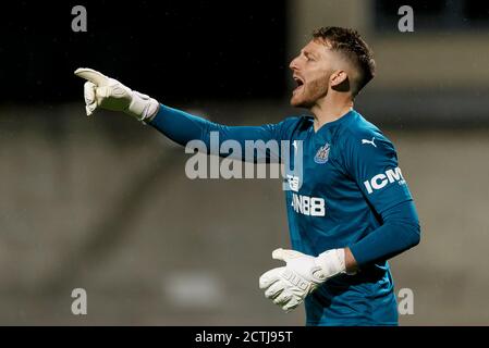 Morecambe, Großbritannien. September 2020. Mark Gillespie von Newcastle United während des Carabao Cup Third Round Matches zwischen Morecambe und Newcastle United in der Globe Arena am 23. September 2020 in Morecambe, England. (Foto von Daniel Chesterton/phcimages.com) Quelle: PHC Images/Alamy Live News Stockfoto