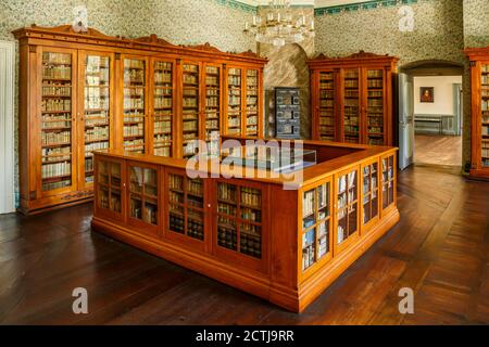 Die fürstliche Bibliothek (deutsch: Fürstliche Bibliothek2) von Schloss Corvey in Höxter, ein UNESCO-Weltkulturerbe Stockfoto