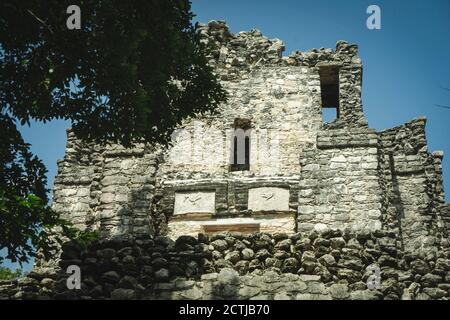 Maya-Ruine „Muyil“, Quintana Roo, Mexiko Stockfoto