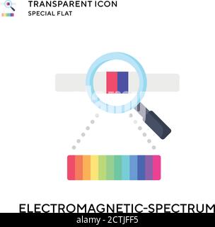 Symbol für Vektor des elektromagnetischen Spektrums. Flache Illustration. Vektor EPS 10. Stock Vektor